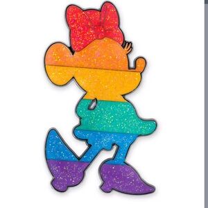 Disney Parks Trading Pin Minnie Mouse rainbow glitter May 2025